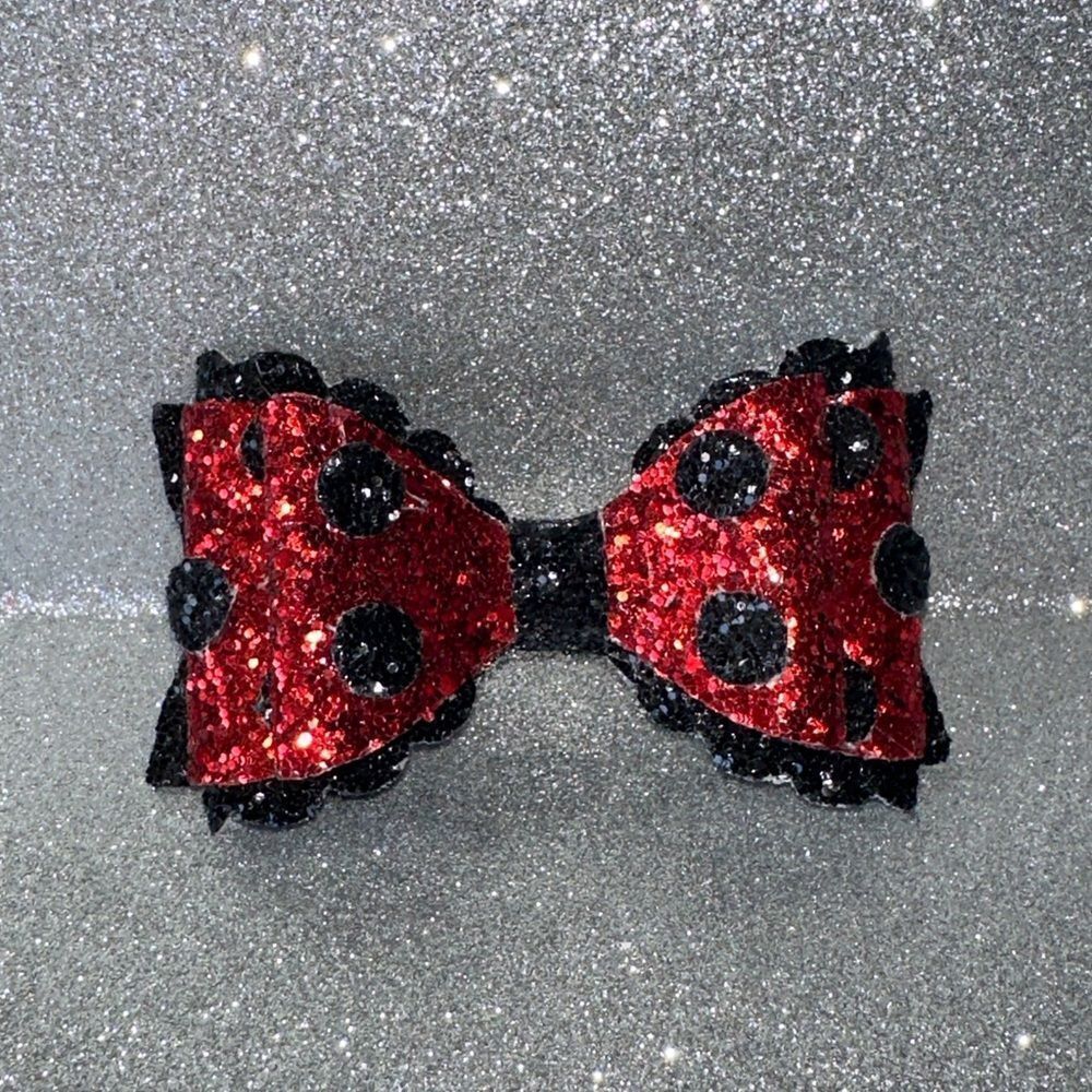 Ladybug hair bows